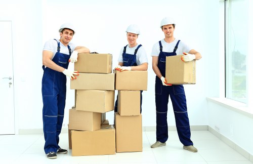 Modern office storage units arranged in an Elmstead workspace