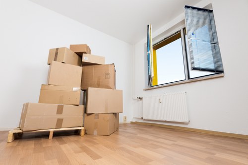 Household items packed for short-term storage in Elmstead